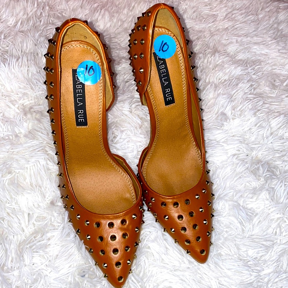 Women’s Brown/Tan Studded High Heels